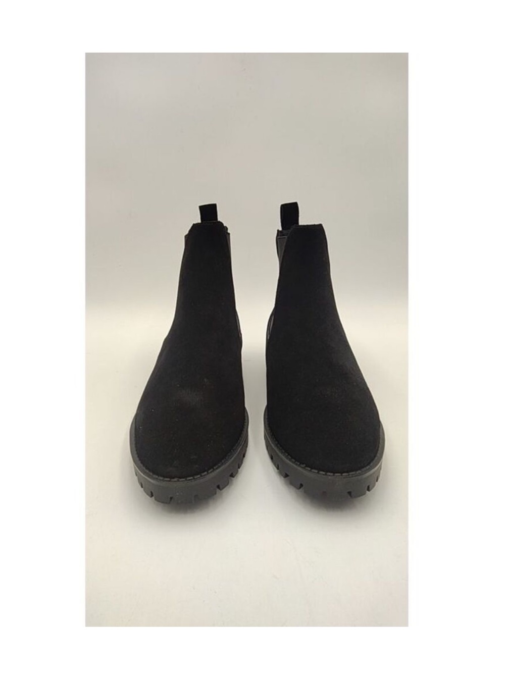 NWT Quince Black Suede Chelsea Lug Sole Ankle Boots - Women Size 10 - Picture 7 of 10